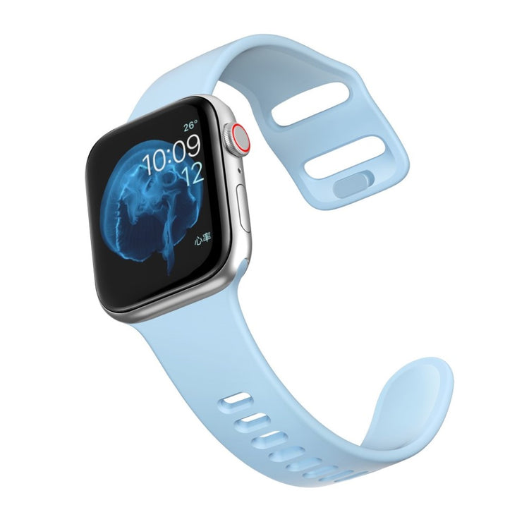 Super kønt Apple Watch Series 5 44mm Silikone Rem - Blå#serie_7