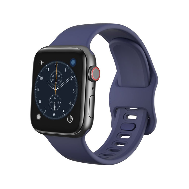 Super kønt Apple Watch Series 5 44mm Silikone Rem - Blå#serie_8