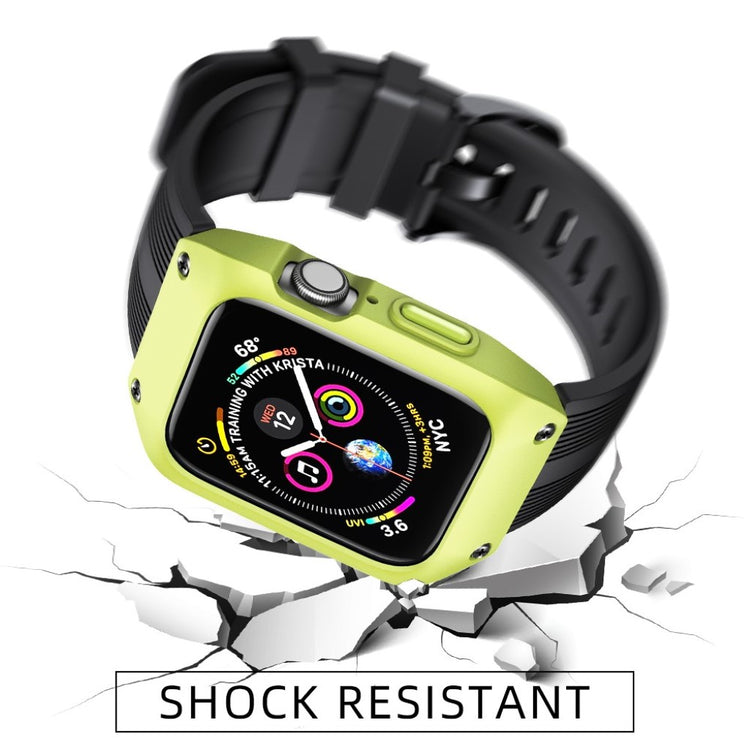 Fed Apple Watch Series 5 44mm Silikone Rem - Sort#serie_4