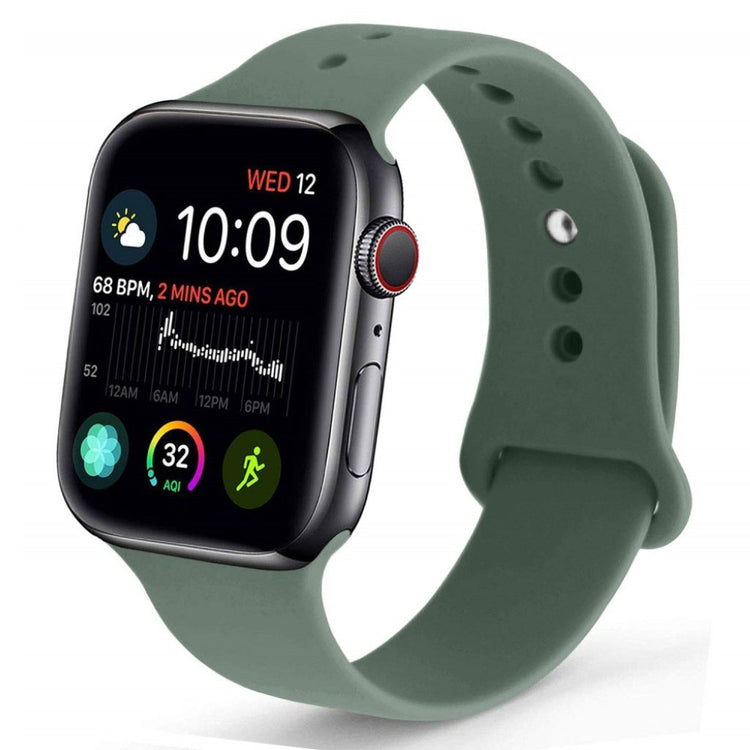 Rigtigt sejt Apple Watch Series 5 44mm Silikone Rem - Grøn#serie_4