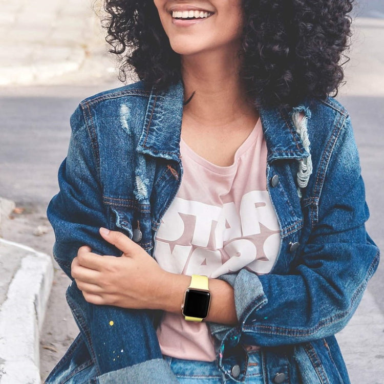 Apple Watch Series 5 44mm / Apple Watch 44mm Silikone Rem - Gul#serie_6