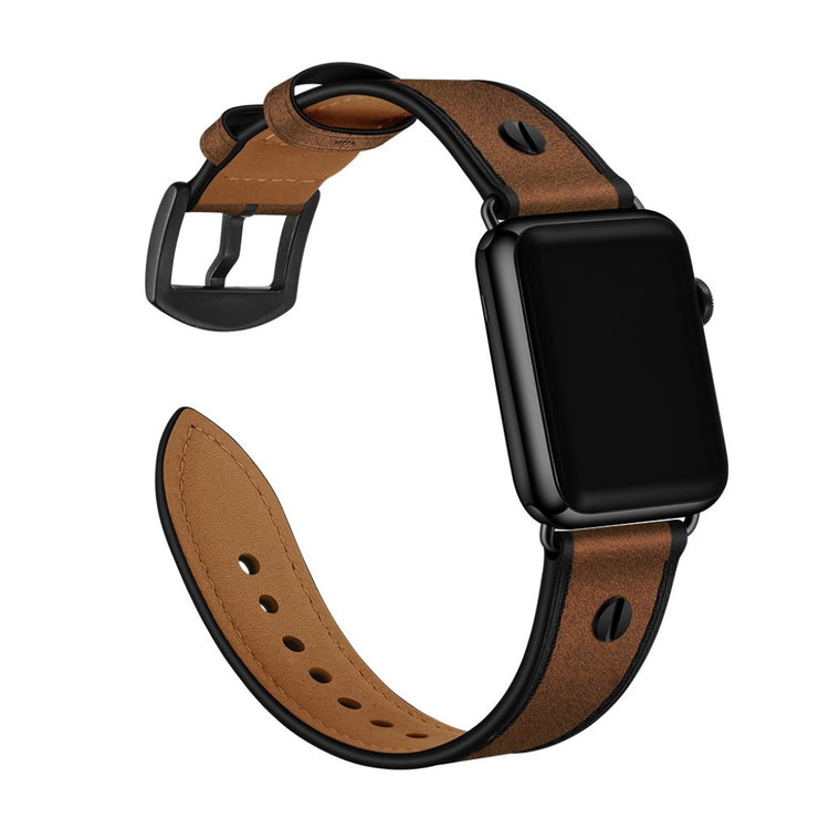 Vildt fantastisk Apple Watch Series 5 44mm Ægte læder Rem - Brun#serie_3