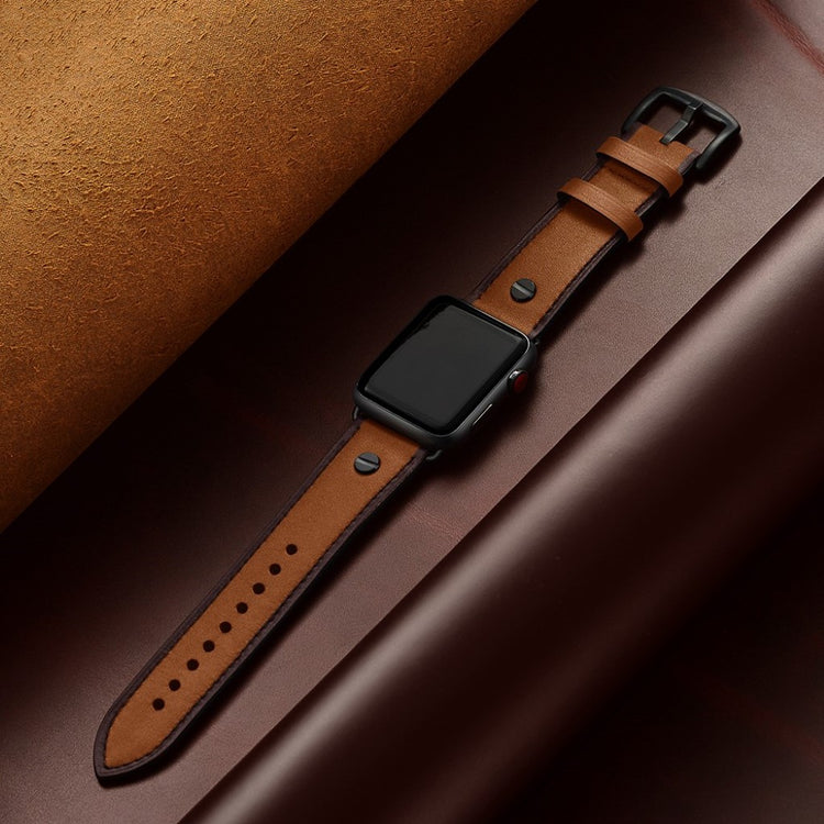 Vildt fantastisk Apple Watch Series 5 44mm Ægte læder Rem - Brun#serie_4