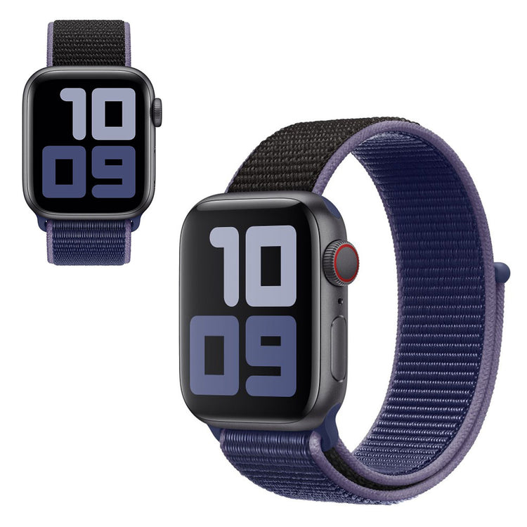 Fint Apple Watch Series 5 44mm Nylon Rem - Blå#serie_1