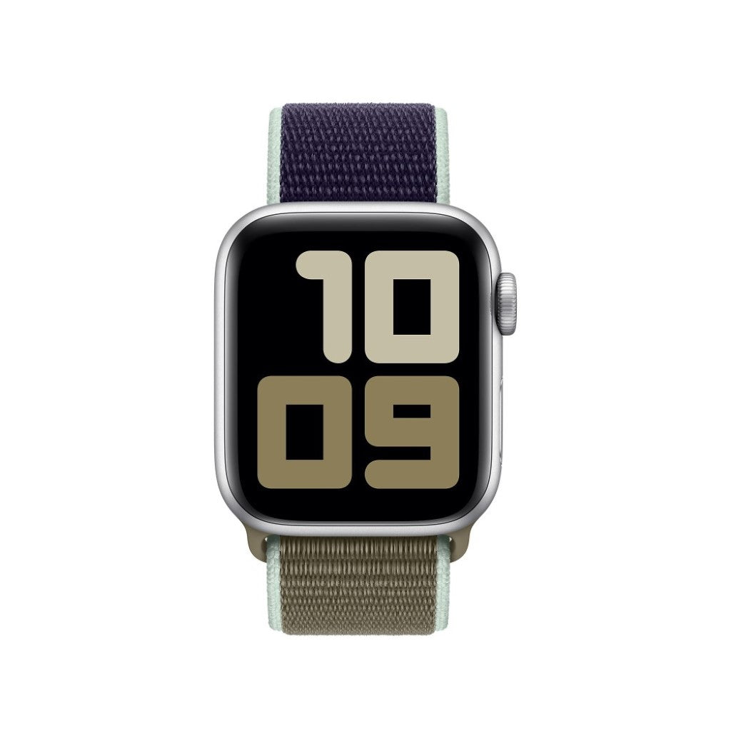 Fint Apple Watch Series 5 44mm Nylon Rem - Sort#serie_10
