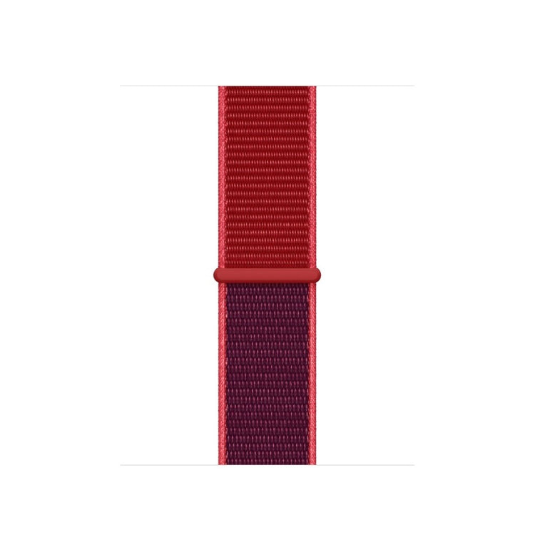 Fint Apple Watch Series 5 44mm Nylon Rem - Rød#serie_3