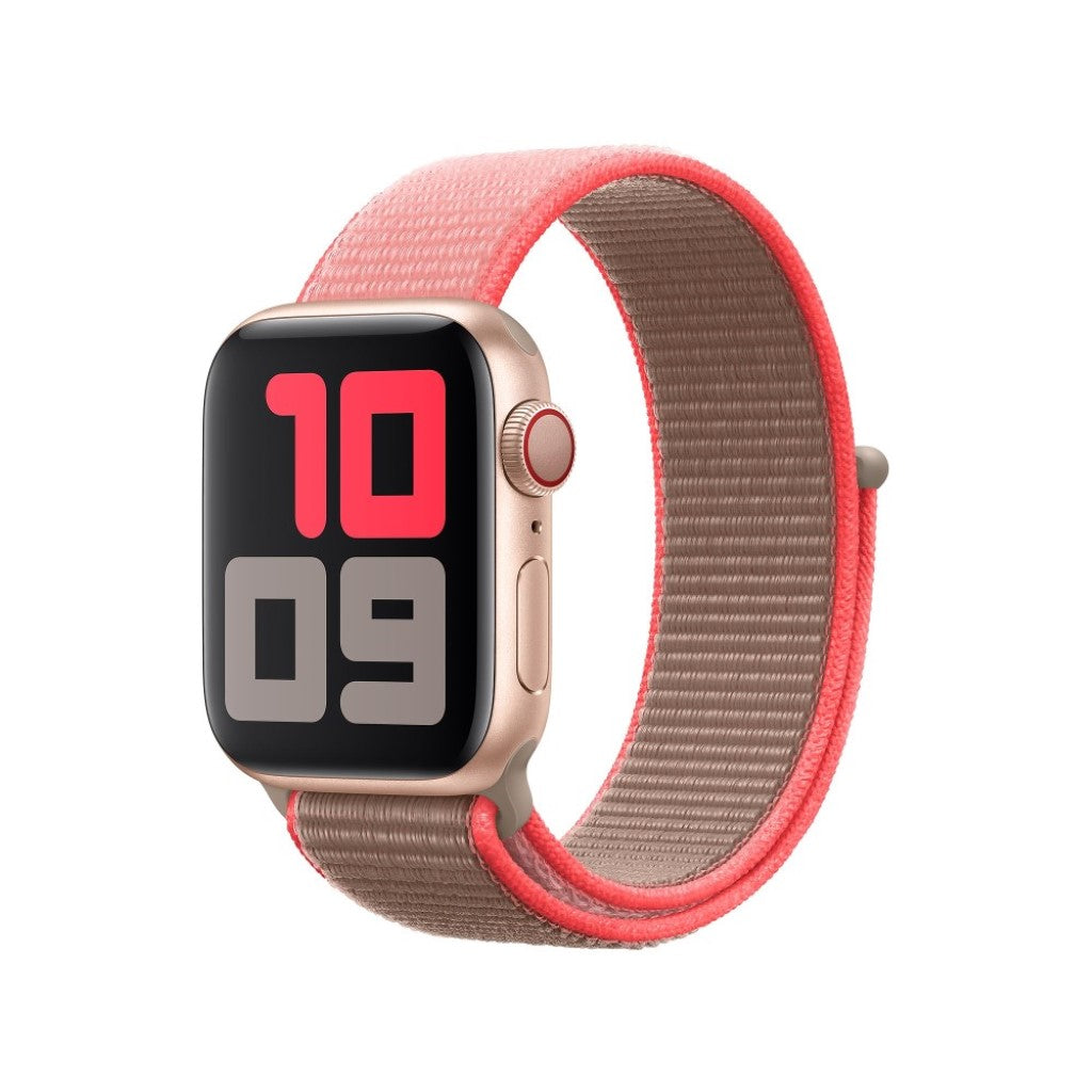 Fint Apple Watch Series 5 44mm Nylon Rem - Pink#serie_5