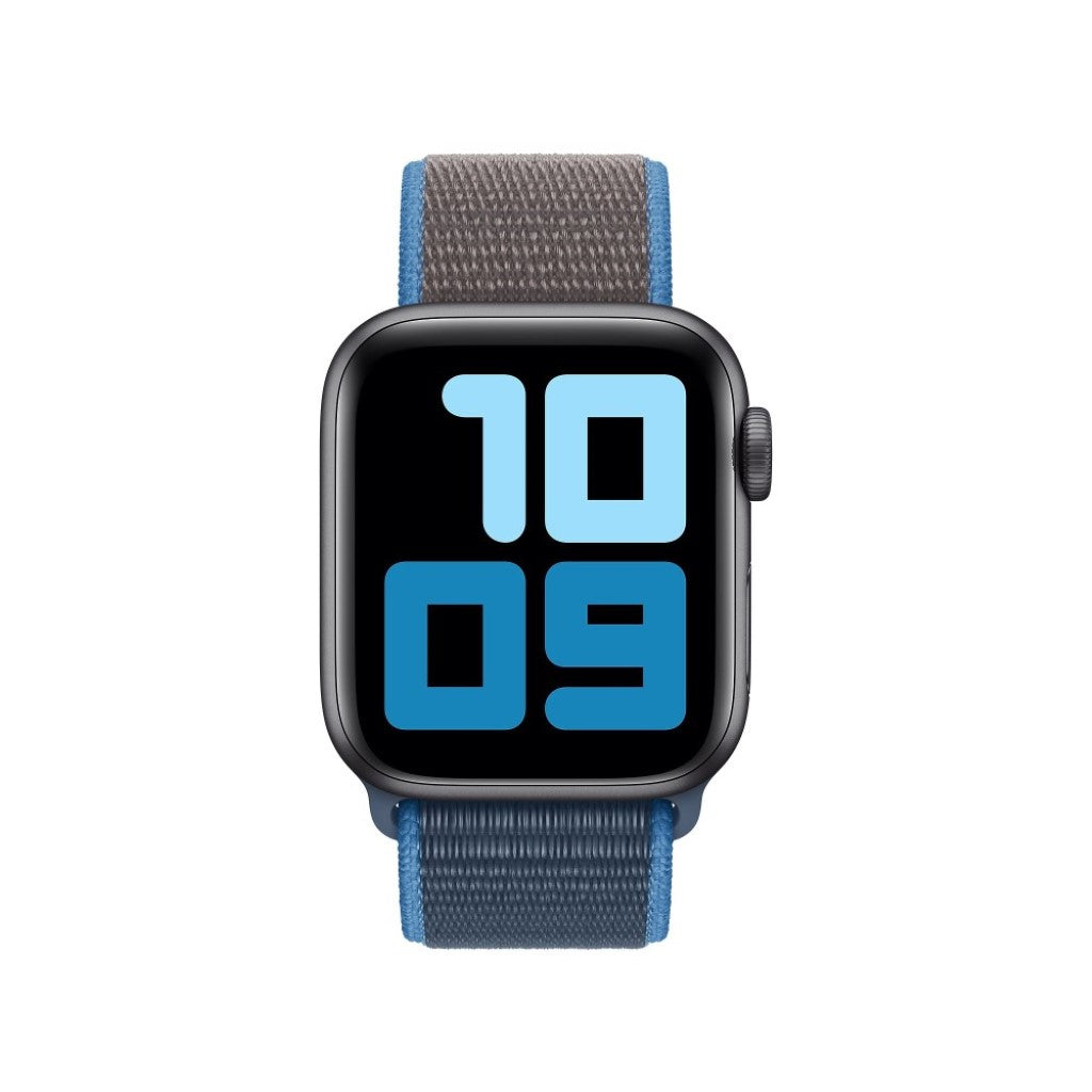 Fint Apple Watch Series 5 44mm Nylon Rem - Blå#serie_6