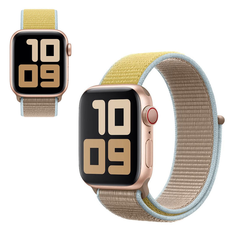 Fint Apple Watch Series 5 44mm Nylon Rem - Gul#serie_7