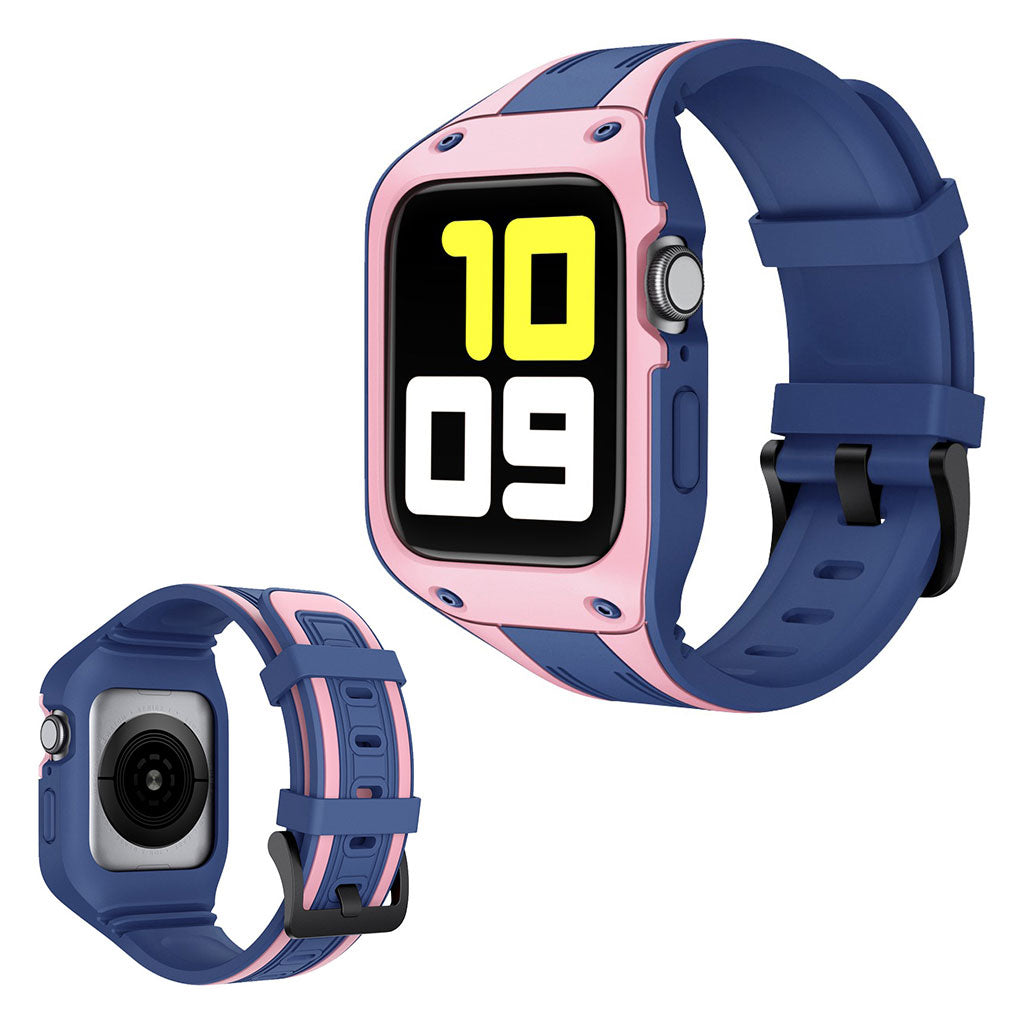 Helt vildt smuk Apple Watch Series 5 44mm Silikone Rem - Blå#serie_4