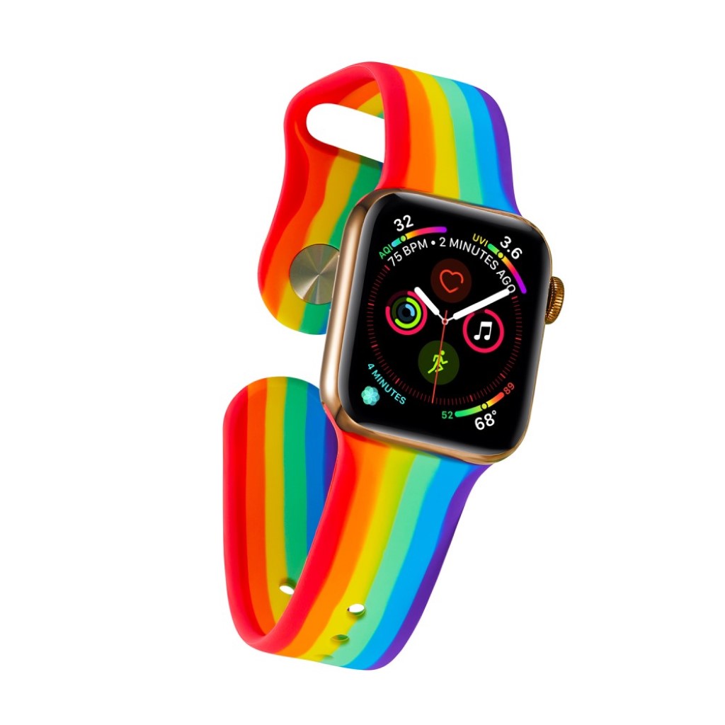 Holdbart Apple Watch Series 5 44mm Silikone Rem - Flerfarvet#serie_097
