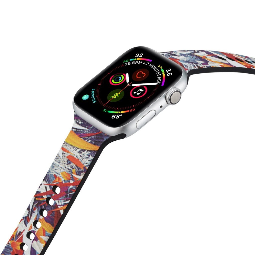 Super flot Apple Watch Series 5 44mm Silikone Rem - Flerfarvet#serie_10