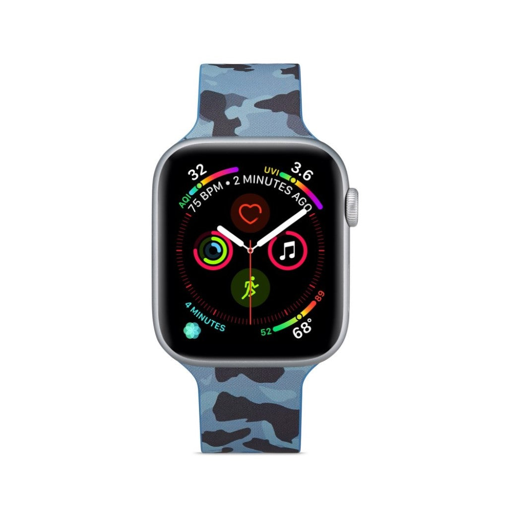 Super flot Apple Watch Series 5 44mm Silikone Rem - Blå#serie_14
