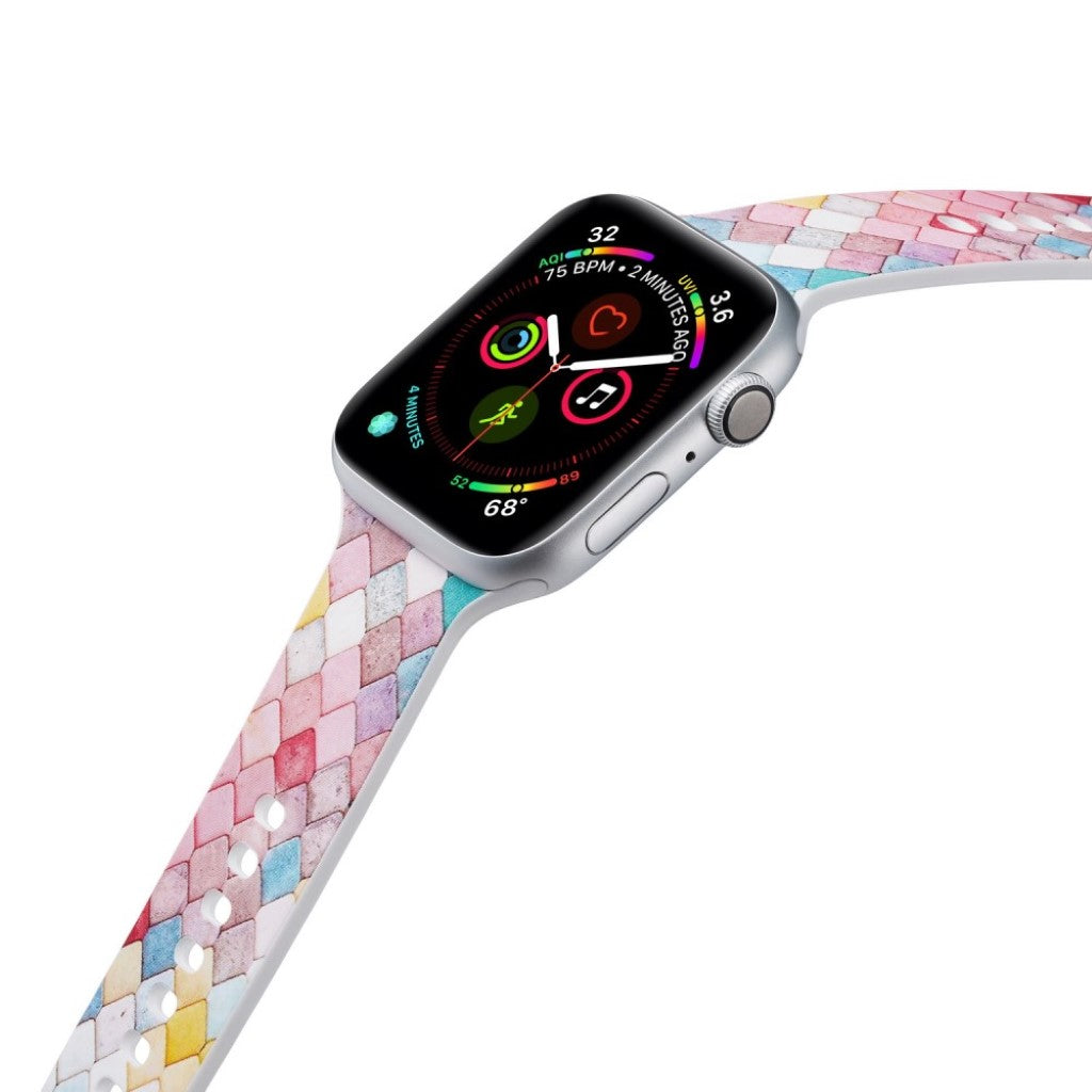 Super flot Apple Watch Series 5 44mm Silikone Rem - Flerfarvet#serie_3