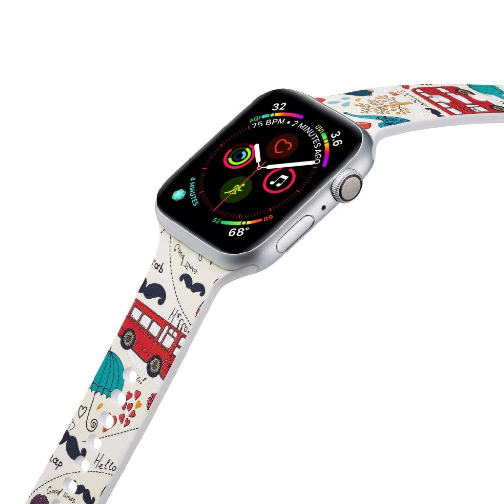 Super flot Apple Watch Series 5 44mm Silikone Rem - Flerfarvet#serie_5