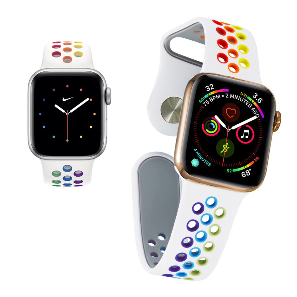  Apple Watch Series 5 44mm / Apple Watch 44mm Silikone Rem - Hvid#serie_104