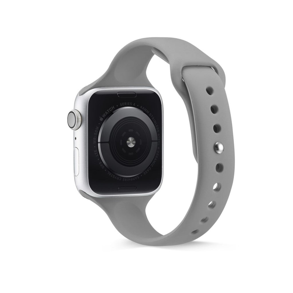  Apple Watch Series 5 44mm / Apple Watch 44mm Silikone Rem - Sølv#serie_3