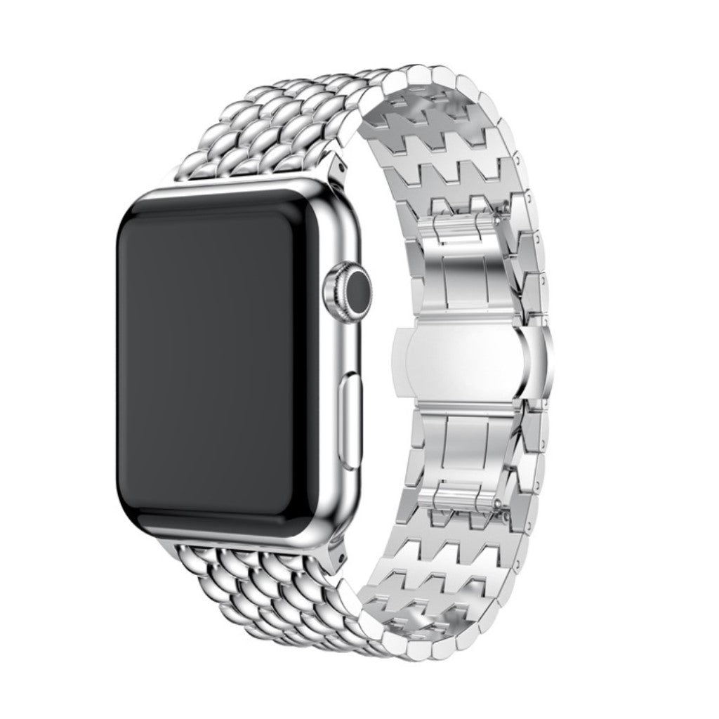 Skøn Apple Watch Series 5 44mm / Apple Watch 44mm Metal Rem - Sølv#serie_4