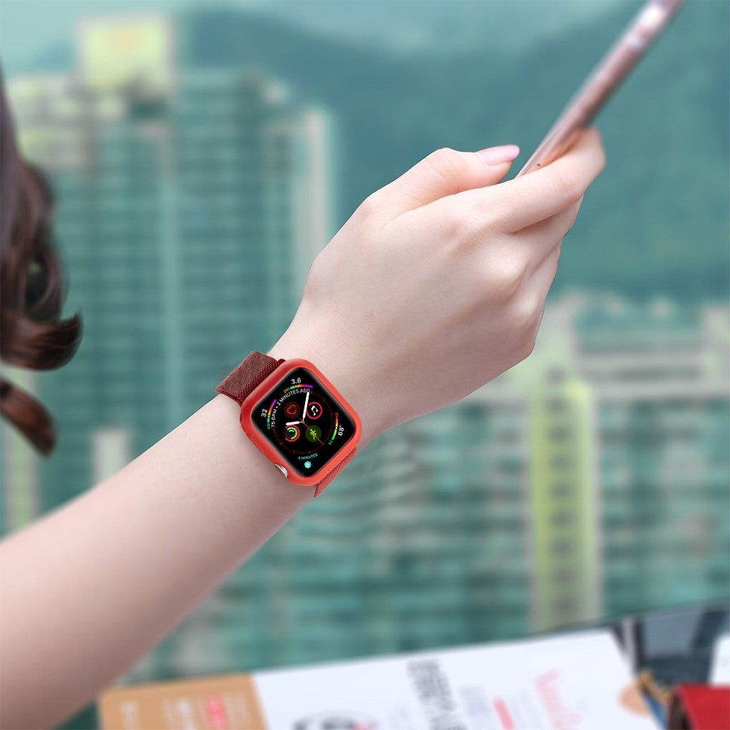 Meget Fint Apple Watch Series 5 44mm / Apple Watch 44mm Silikone Cover - Rød#serie_2