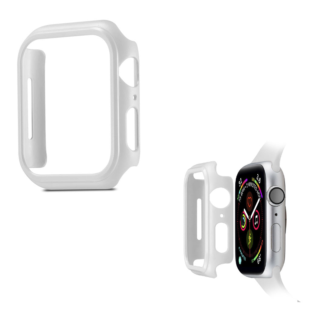 Apple Watch Series 5 44mm / Apple Watch 44mm Mat Plastik Bumper  - Hvid#serie_2