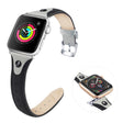 Super Kønt Ægte Læder Universal Rem passer til Apple Smartwatch