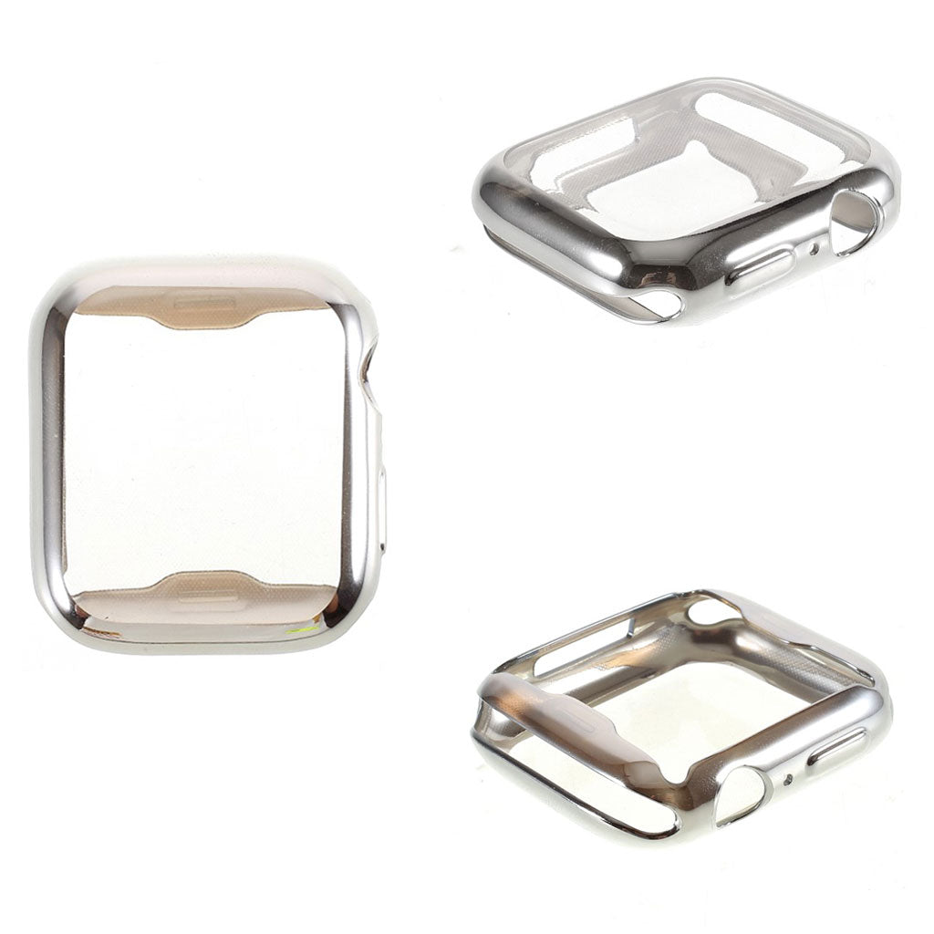Universal Apple  Silikone og Glas Bumper  - Sølv#serie_4
