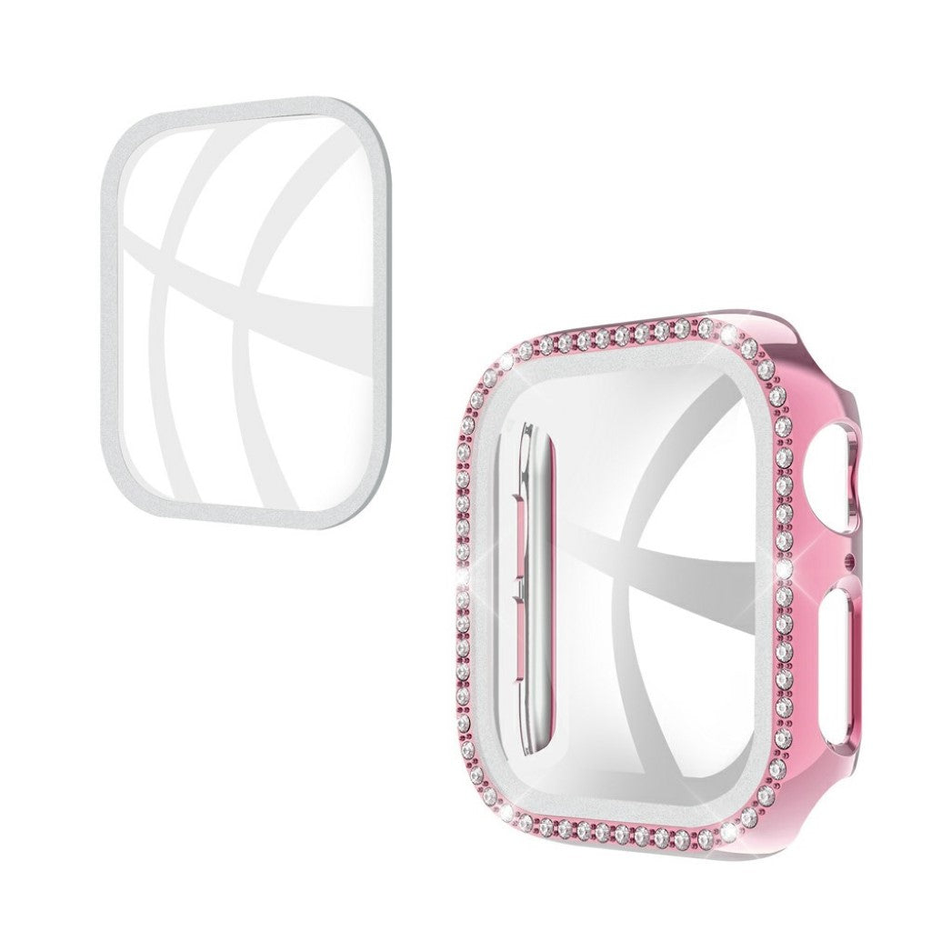 Fint Universal Apple Rhinsten og Silikone Cover - Pink#serie_2