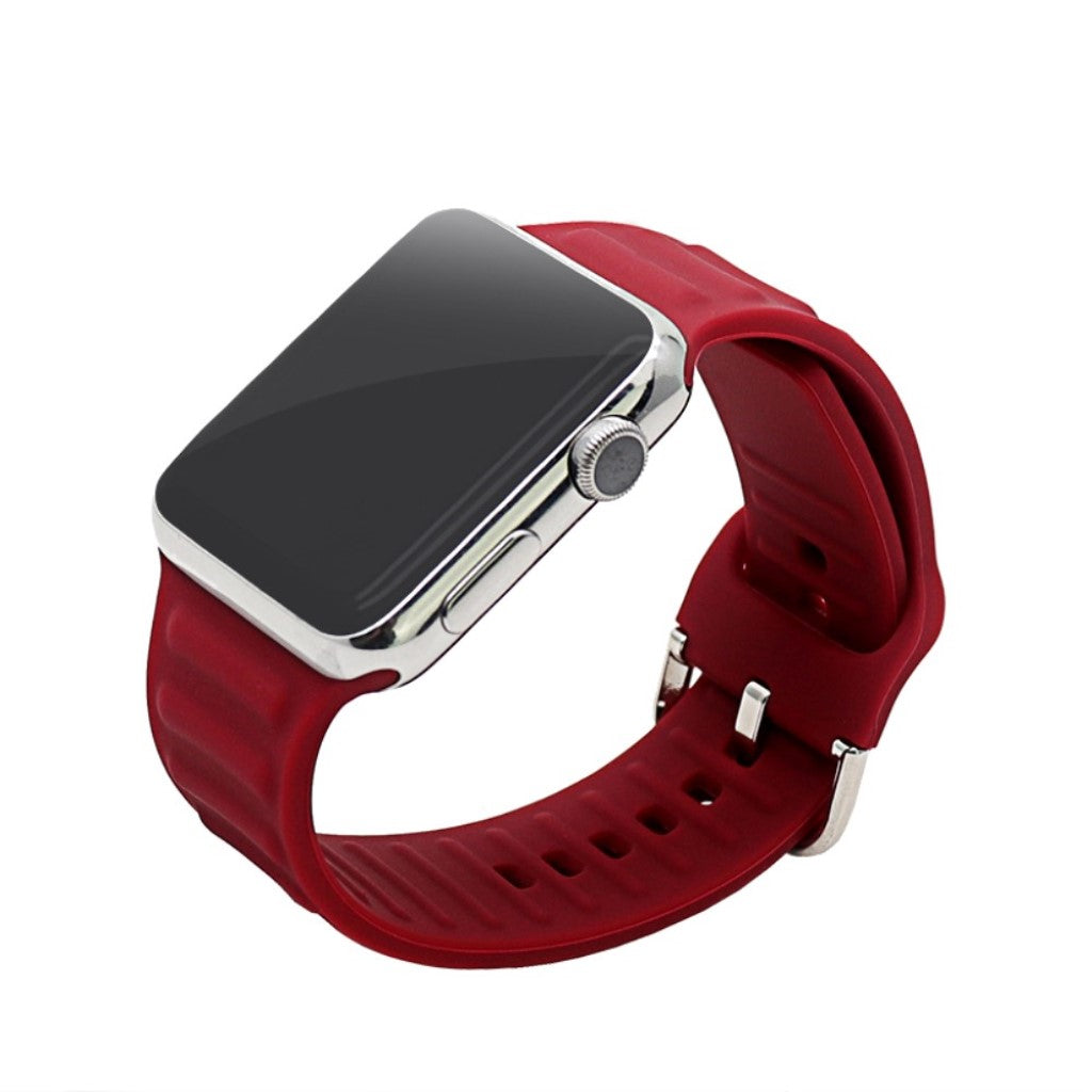 Super kønt Universal Apple Silikone Rem - Rød#serie_1