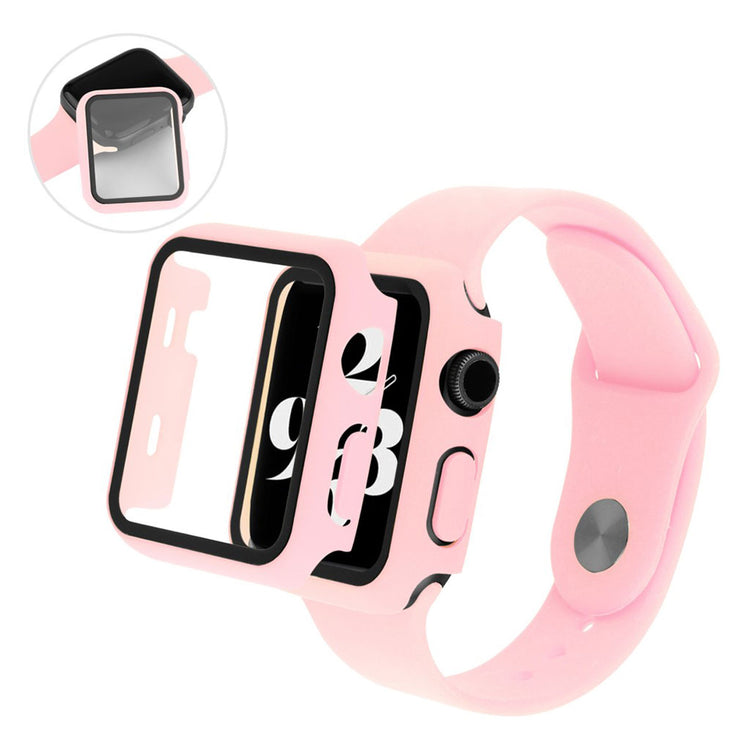 Rigtigt holdbart Universal Apple Silikone og Glas Rem - Pink#serie_5