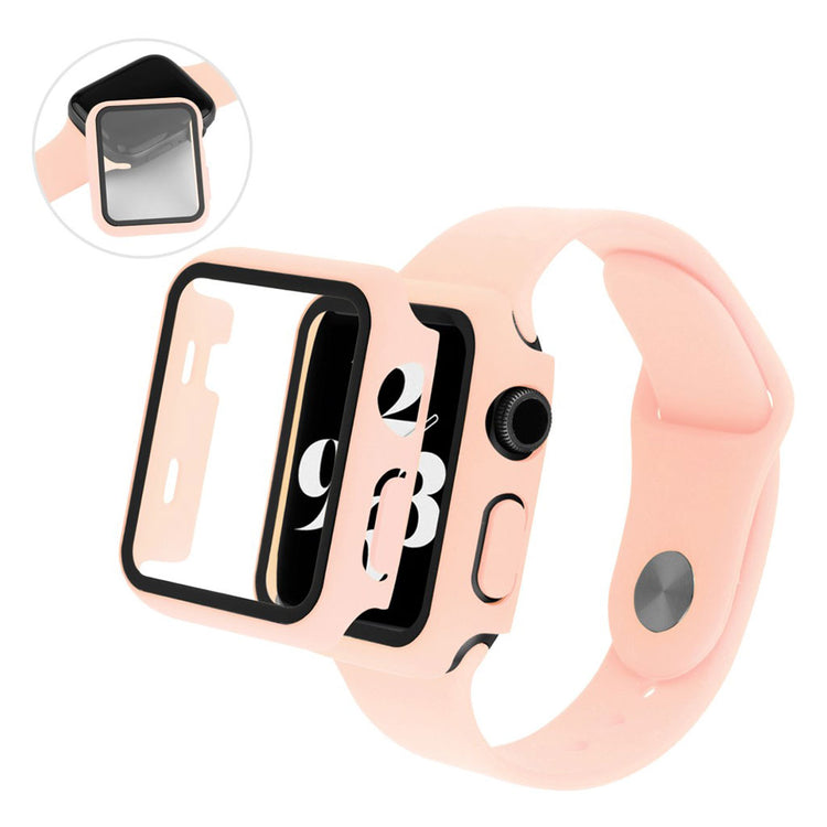 Rigtigt holdbart Universal Apple Silikone og Glas Rem - Pink#serie_6