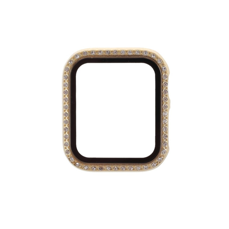 Super Flot Universal Apple Cover med Skærmbeskytter i Rhinsten, Silikone og Hærdet Glas - Guld#serie_2