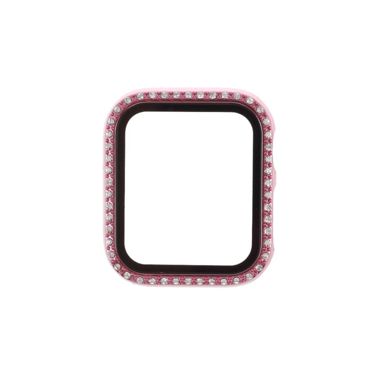 Super Flot Universal Apple Cover med Skærmbeskytter i Rhinsten, Silikone og Hærdet Glas - Pink#serie_4