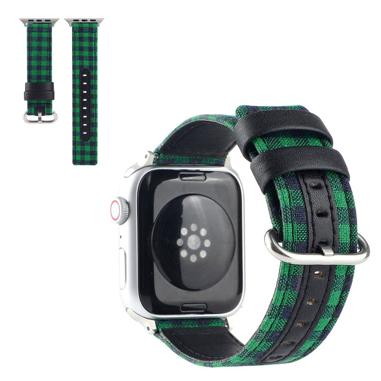  Apple Watch Series 6 44mm / Apple Watch Series 5 44mm Nylon Rem - Grøn#serie_5