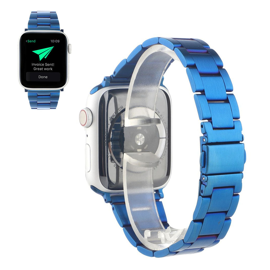  Apple Watch Series 6 44mm / Apple Watch Series 5 44mm Metal Rem - Blå#serie_5
