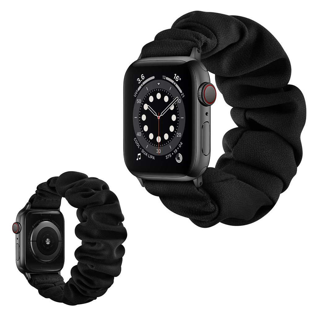  Apple Watch Series 6 44mm / Apple Watch Series 5 44mm Nylon Rem - Størrelse: S - Sort#serie_1