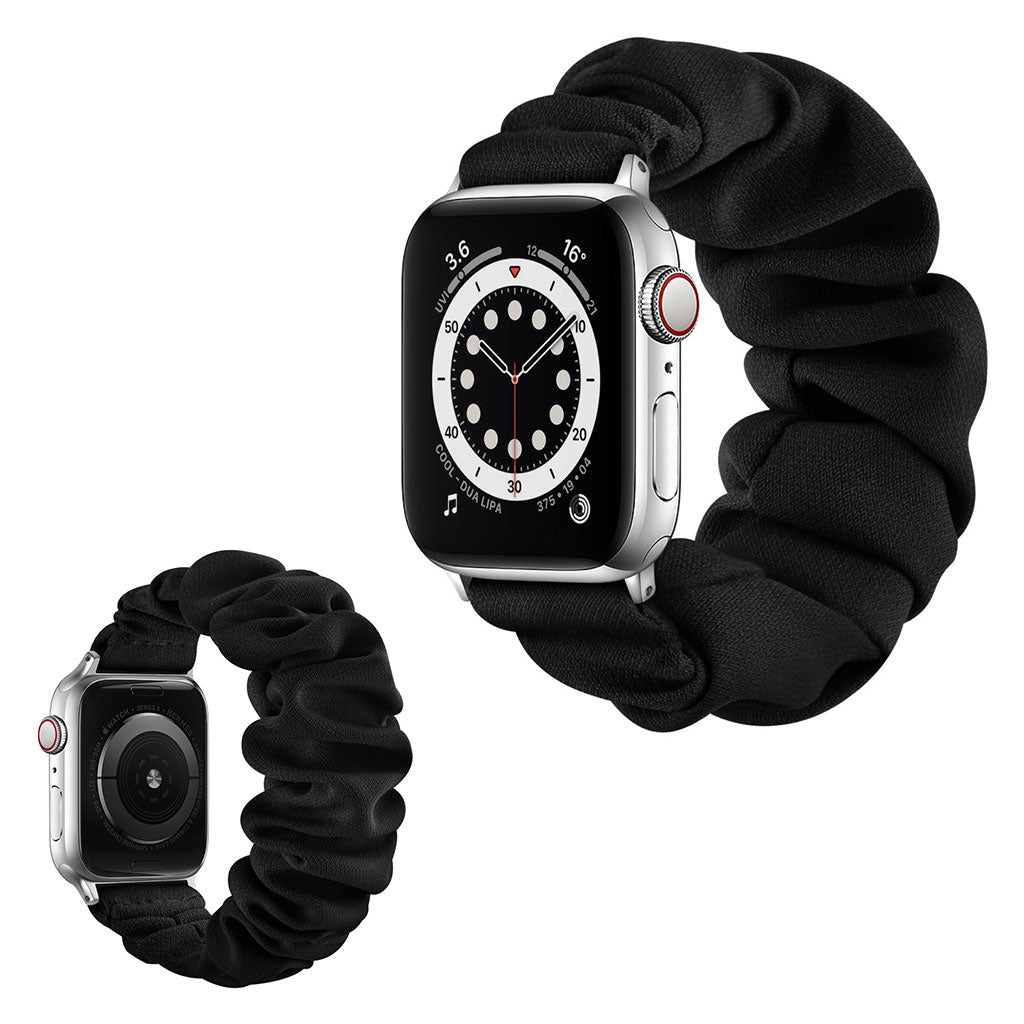  Apple Watch Series 6 44mm / Apple Watch Series 5 44mm Nylon Rem - Størrelse: S - Sort#serie_13