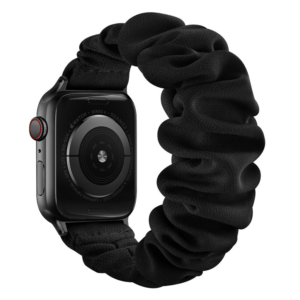  Apple Watch Series 6 44mm / Apple Watch Series 5 44mm Nylon Rem - Størrelse: L - Sort#serie_4