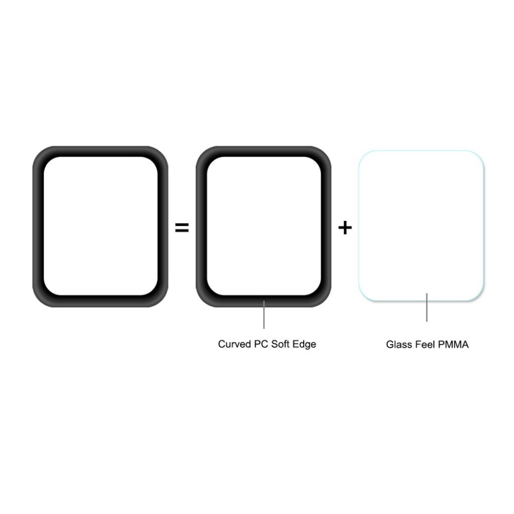 Universal Apple Plastik Rem med Skærmbeskytter - Hvid#serie_1