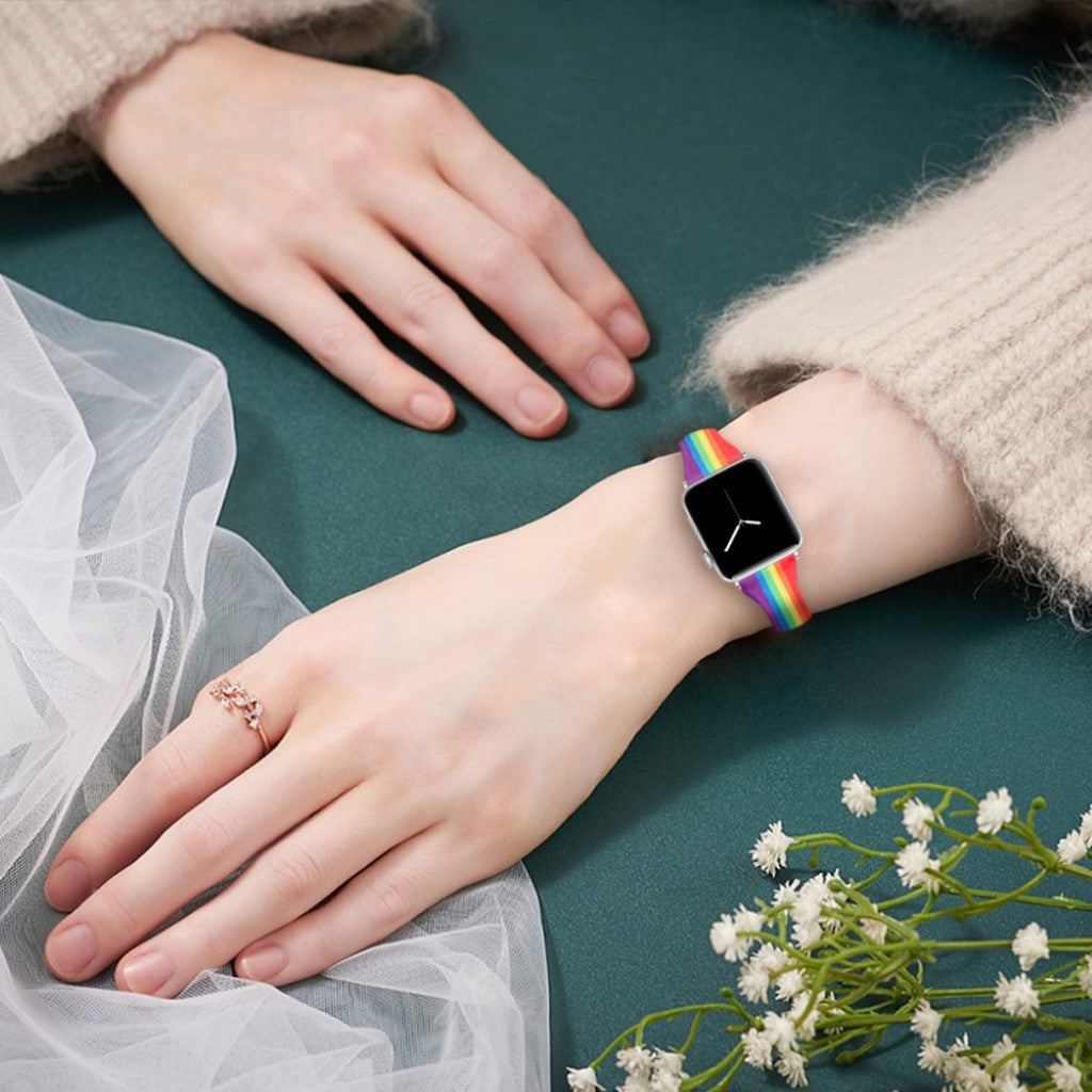 Super kønt Universal Apple Ægte læder Rem - Flerfarvet#serie_4