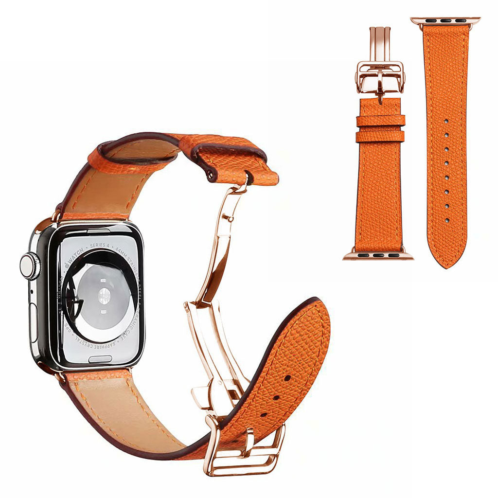 Helt vildt fantastisk Universal Apple Ægte læder Rem - Orange#serie_14