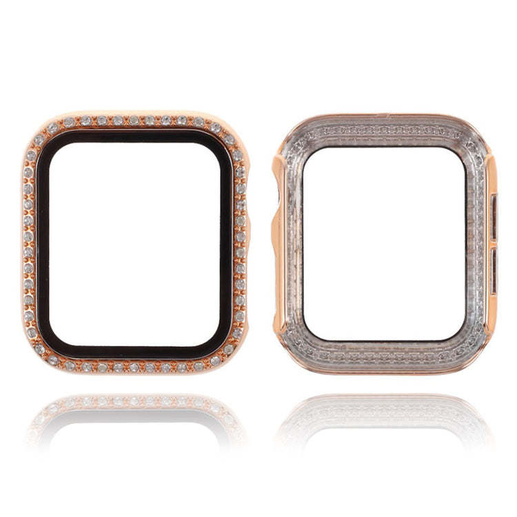 Vildt Flot Universal Apple Cover med Skærmbeskytter i Rhinsten, Silikone og Hærdet Glas - Pink#serie_1