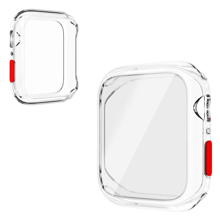 Meget Fed Universal Apple Cover med Skærmbeskytter i Silikone og Hærdet Glas - Gennemsigtig#serie_2