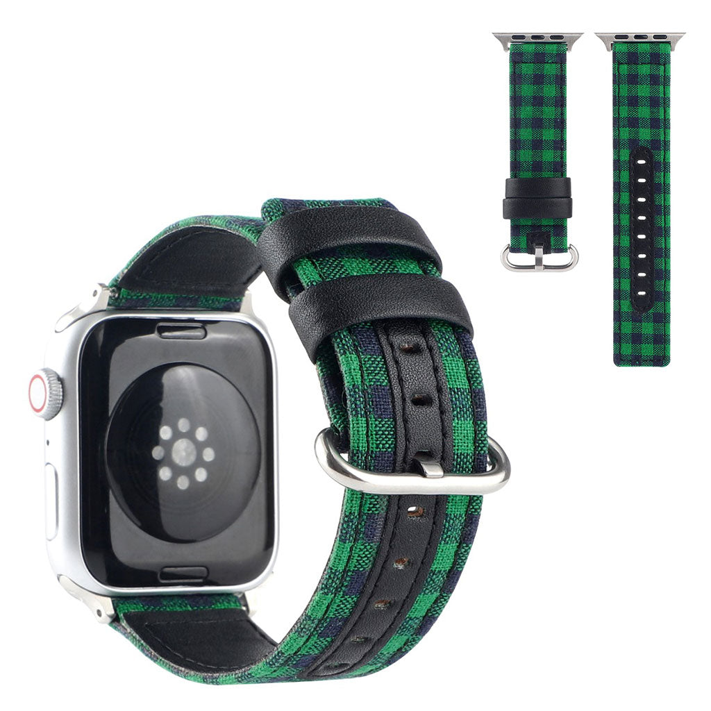  Apple Watch Series 6 40mm / Apple Watch Series 5 40mm Nylon Rem - Grøn#serie_5