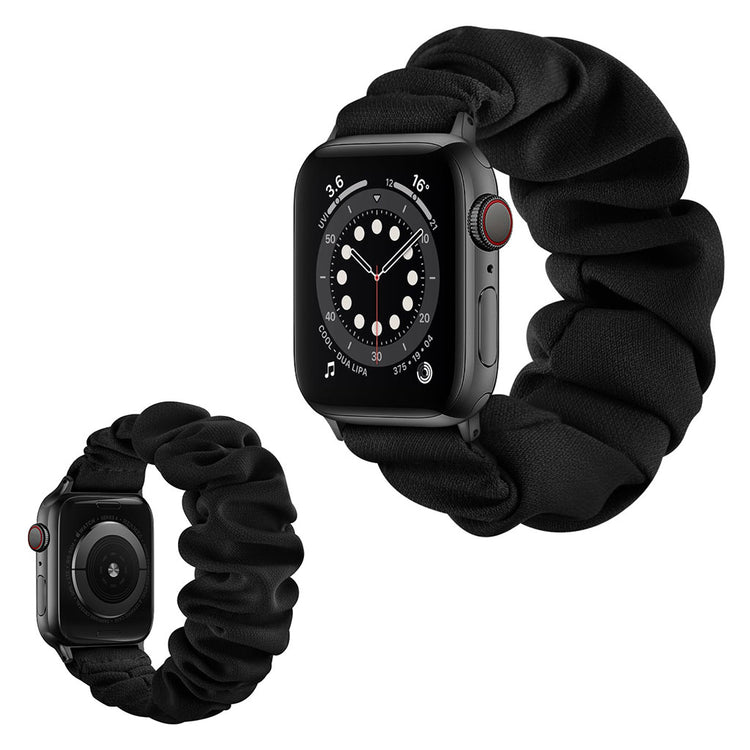  Apple Watch Series 6 40mm / Apple Watch Series 5 40mm Nylon Rem - Størrelse: L - Sort#serie_3