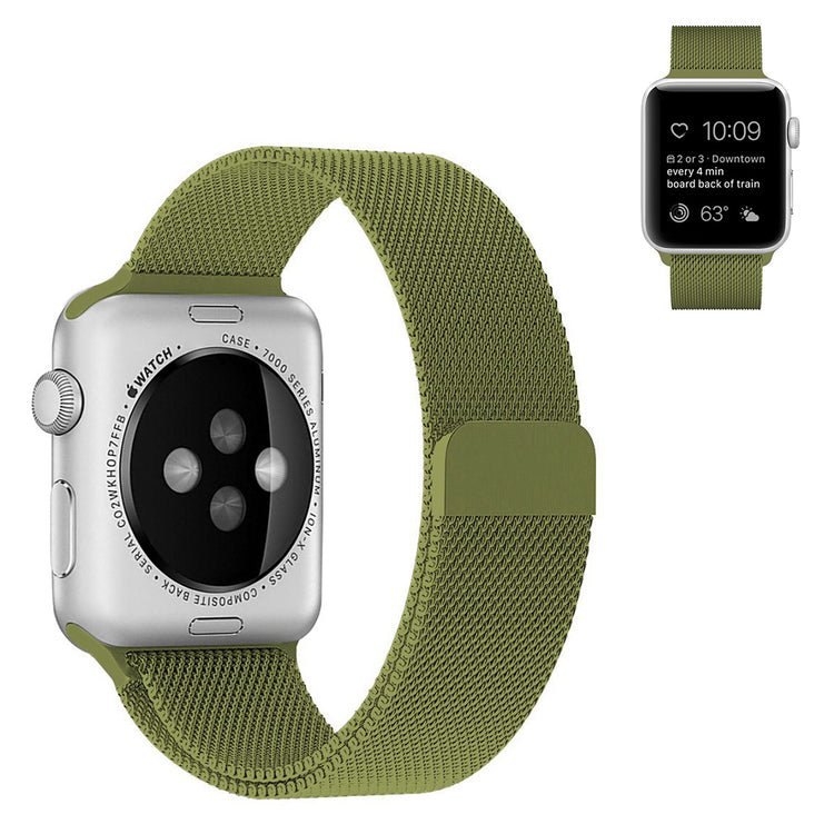  Apple Watch Series 6 40mm / Apple Watch Series 5 40mm Metal Rem - Grøn#serie_11