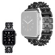 Pænt Metal Og Kunstlæder Universal Rem passer til Apple Smartwatch
