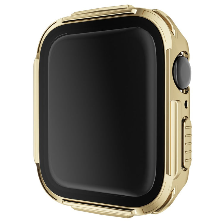 Super Fint Universal Apple Cover med Skærmbeskytter i Plastik og Hærdet Glas - Guld#serie_1