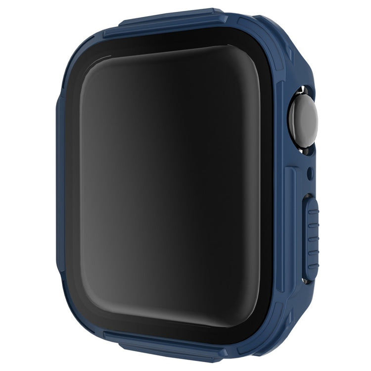 Super Fint Universal Apple Cover med Skærmbeskytter i Plastik og Hærdet Glas - Blå#serie_2