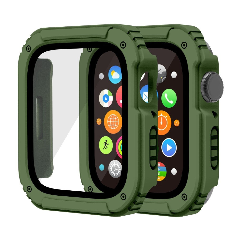 Mega Fed Universal Apple Cover med Skærmbeskytter i Plastik og Hærdet Glas - Grøn#serie_3