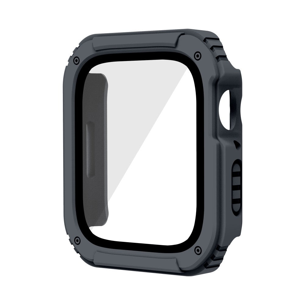 Mega Fed Universal Apple Cover med Skærmbeskytter i Plastik og Hærdet Glas - Sølv#serie_4